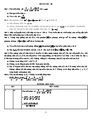 Đề ôn tập môn Toán Lớp 9 - Đề số 38 (Có đáp án)